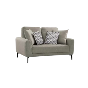 Shop the Vassio Clera 2 Seater Grey Sofa – upholstered in premium fabric with sturdy black metal legs, modern design, perfect for living rooms, offices.....
