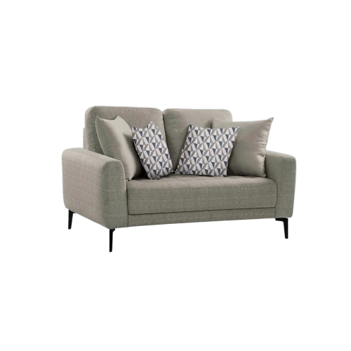 Shop the Vassio Clera 2 Seater Grey Sofa – upholstered in premium fabric with sturdy black metal legs, modern design, perfect for living rooms, offices.....