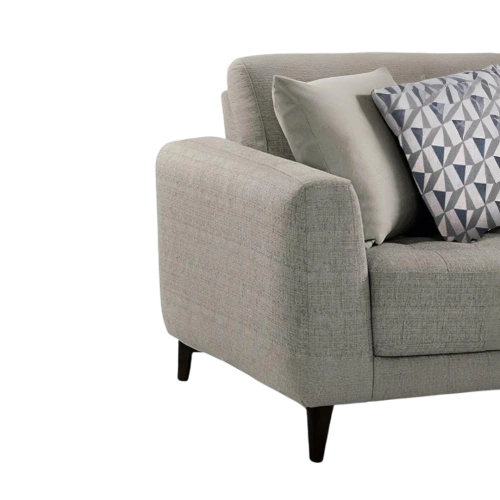 Shop the Vassio Clera 2 Seater Grey Sofa – upholstered in premium fabric with sturdy black metal legs, modern design, perfect for living rooms, offices.....
