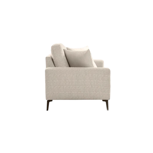 Shop the Vassio Clera 2 Seater Beige Sofa – upholstered in premium fabric with sturdy black metal legs, modern design, perfect for living rooms, offices.....