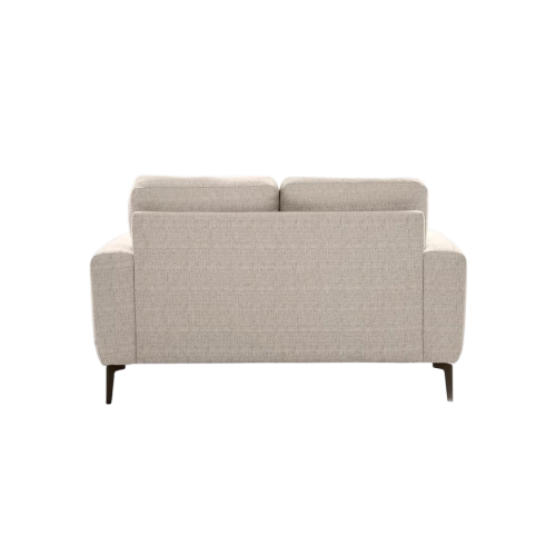 Shop the Vassio Clera 2 Seater Beige Sofa – upholstered in premium fabric with sturdy black metal legs, modern design, perfect for living rooms, offices.....