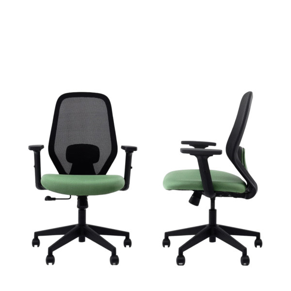 Shopn Online in India Comfella Mid Back Chair Green Seat