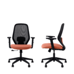 Shop Online Comfella Mid Back Chair Orange Seat at discounted price in India
