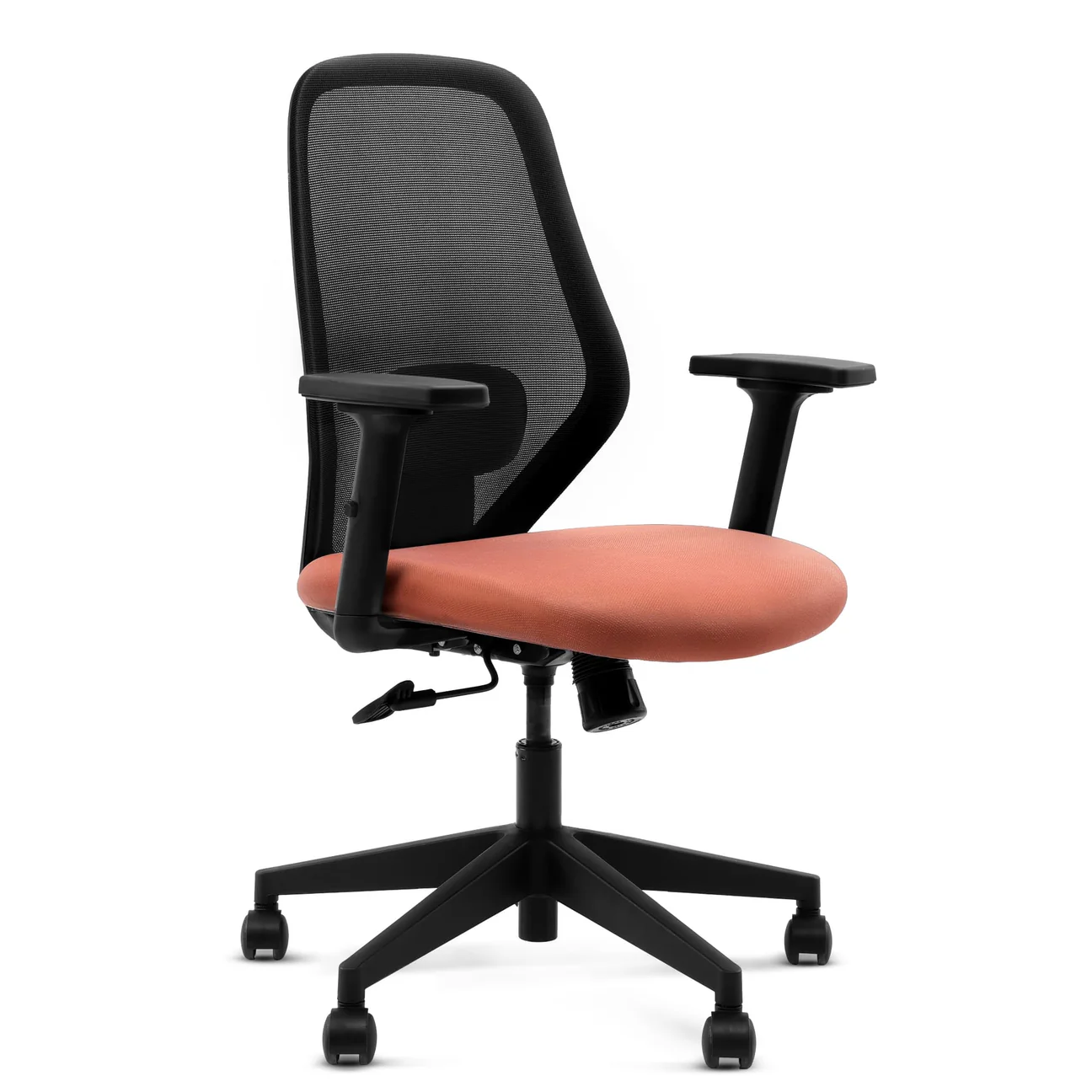 Shop Online Comfella Mid Back Chair Orange Seat at discounted price in India