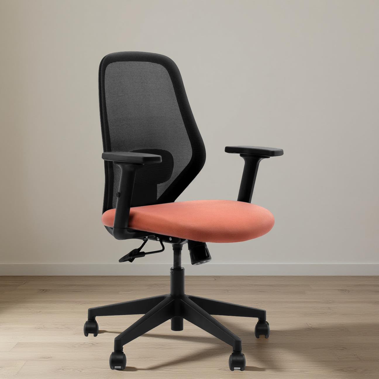 Shop Online Comfella Mid Back Chair Orange Seat at discounted price in India
