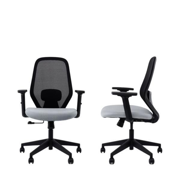 Shop Online Comfella Mid Back Chair Grey Seat and get discount upto 55%