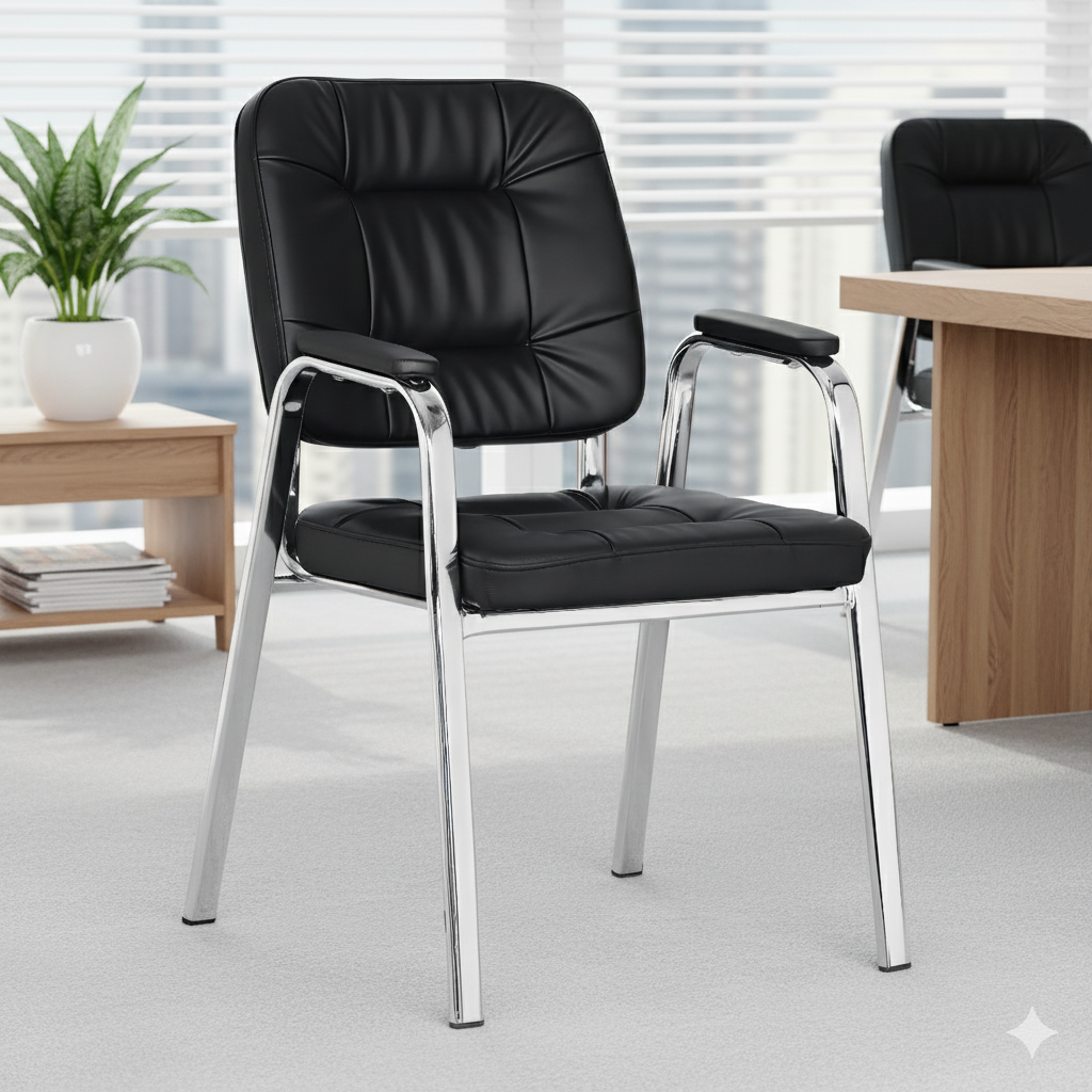 Visitor Chair for Office Guests and Waiting Area