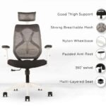 Shop Liva High Back Ergonomic Office Chair Grey Back & Black Seat