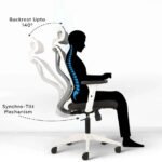 Shop Liva High Back Ergonomic Office Chair Grey Back & Black Seat