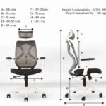 Shop Liva High Back Ergonomic Office Chair Grey Back & Black Seat