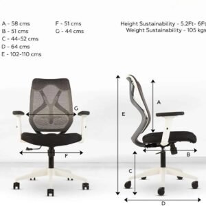 Shop Liva MB Office Chair Grey Mesh Back & Black Seat » Vassio