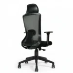 Livor High Back Office Chair Black with Nylon Base – Vassio