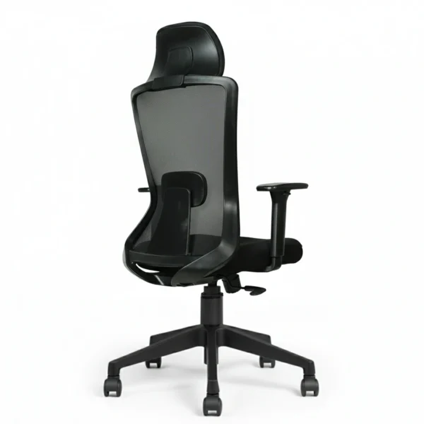 Livor High Back Office Chair Black with Nylon Base – Vassio