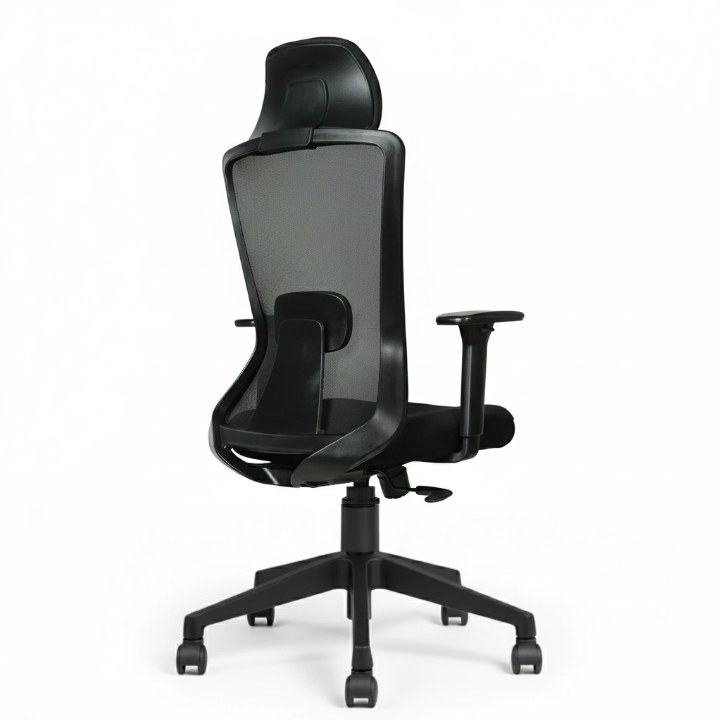 Livor HB Mesh Chair Black 3 Livor High Back Office Chair Black with Nylon Base – Vassio