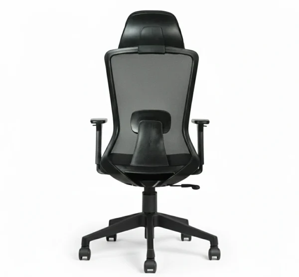 Livor High Back Office Chair Black with Nylon Base – Vassio