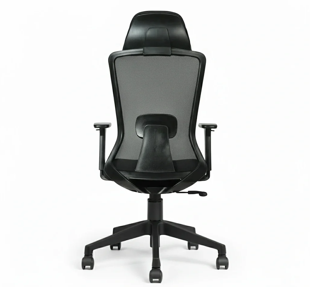 Livor HB Mesh Chair Black 2 Livor High Back Office Chair Black with Nylon Base – Vassio