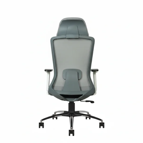 Livor High Back Office Chair Grey by Vassio – Ergonomic Mesh Chair