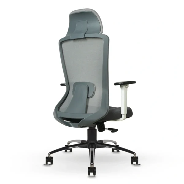 Livor High Back Office Chair Grey by Vassio – Ergonomic Mesh Chair