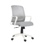 Shop Online Orbit Computer Chair Grey & White | Vassio Revolving Chair for Office & Home – 24 Months Warranty