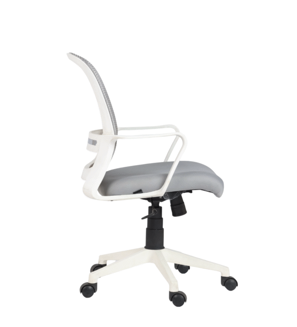 Shop Online Orbit Computer Chair Grey & White | Vassio Revolving Chair for Office & Home – 24 Months Warranty
