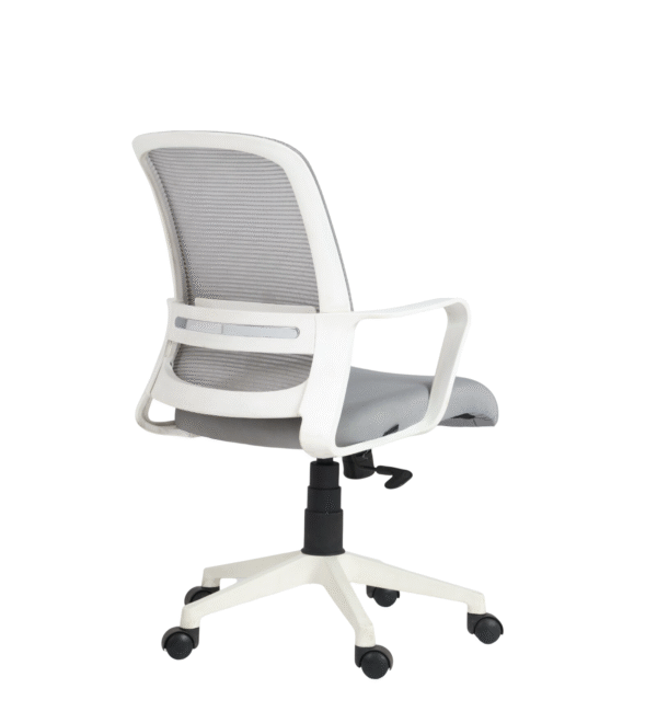 Shop Online Orbit Computer Chair Grey & White | Vassio Revolving Chair for Office & Home – 24 Months Warranty