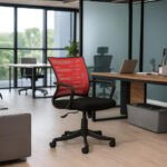 Shop Online Ritz Mesh Chair Red Back & Black Seat