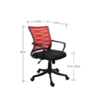 Shop Online Ritz Mesh Chair Red Back & Black Seat