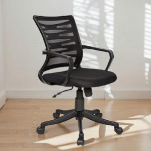 Shop Ritz Net Chair Black | Ergonomic Mesh Office Chair with Nylon Base – Best Office Chair for Home & Workspace