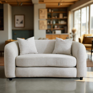 Solace Fabric 2 Seater Sofa with Cushions