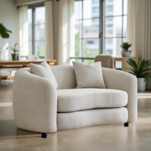 Solace Fabric 2 Seater Sofa with Cushions