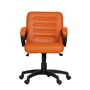 Vassio Terra Mid Back Revolving Chair – Tan Leatherette