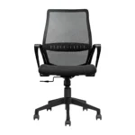 Trezza Mesh Office Chair Black with Nylon Base and Medium Back – Vassio