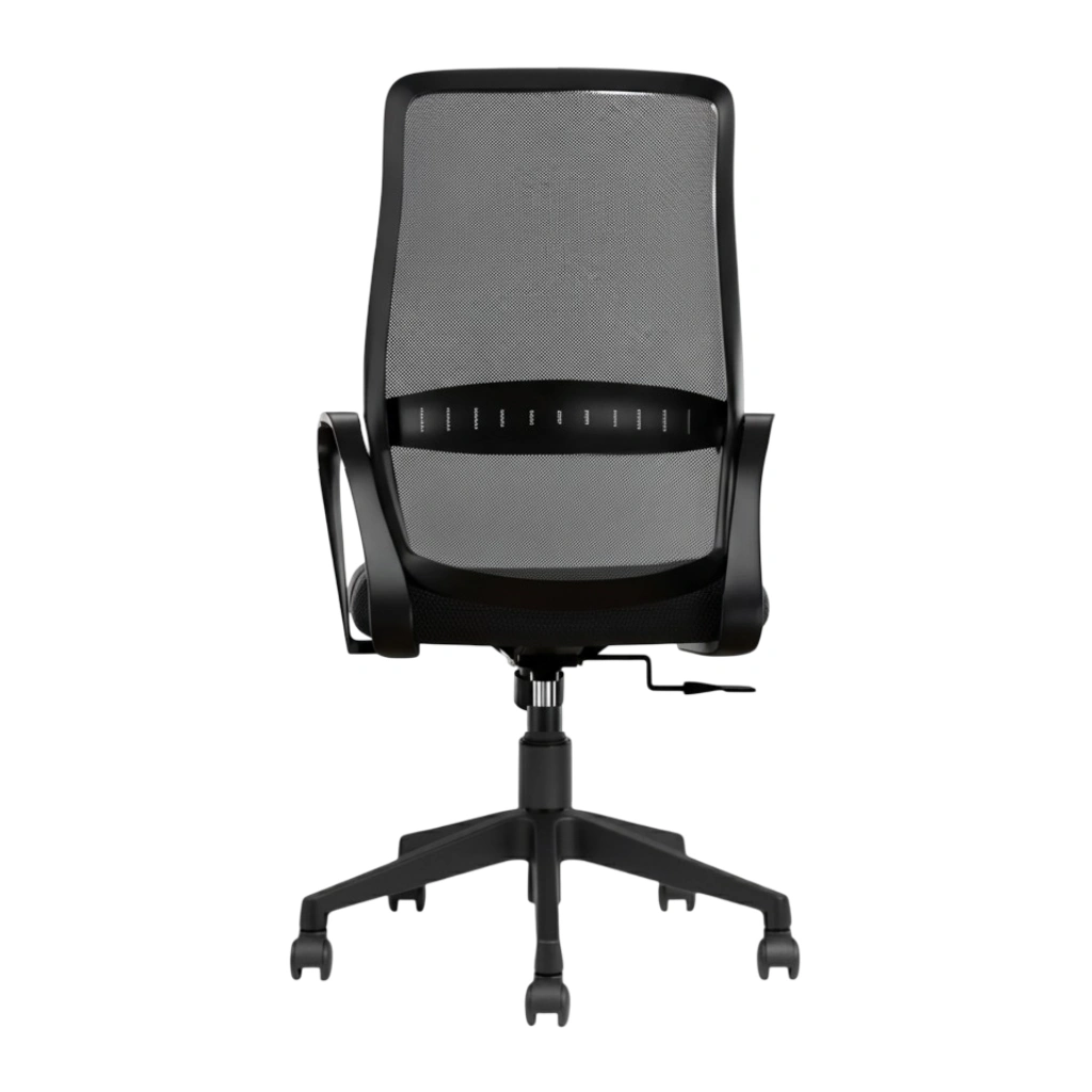 Trezza Mesh Revolving Chair Black 3 Trezza Mesh Office Chair Black with Nylon Base and Medium Back – Vassio