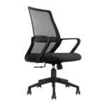 Trezza Mesh Office Chair Black with Nylon Base and Medium Back – Vassio