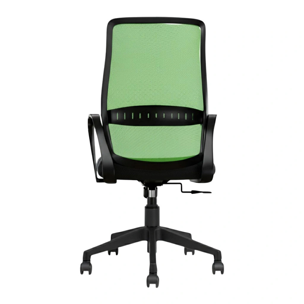 Trezza Mesh Office Chair Green Back and Black Seat with Nylon Base – Vassio