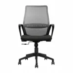 Trezza Mesh Office Chair Grey Back and Black Seat with Nylon Base – Vassio