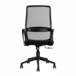 Trezza Mesh Office Chair Grey Back and Black Seat with Nylon Base – Vassio