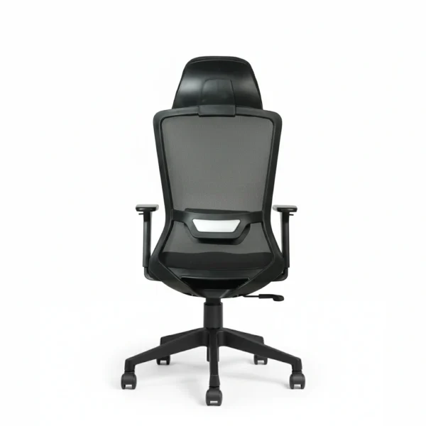 Trion Ergonomic Office Chair Full Black with Nylon Base | Premium Mesh Chair – Vassio