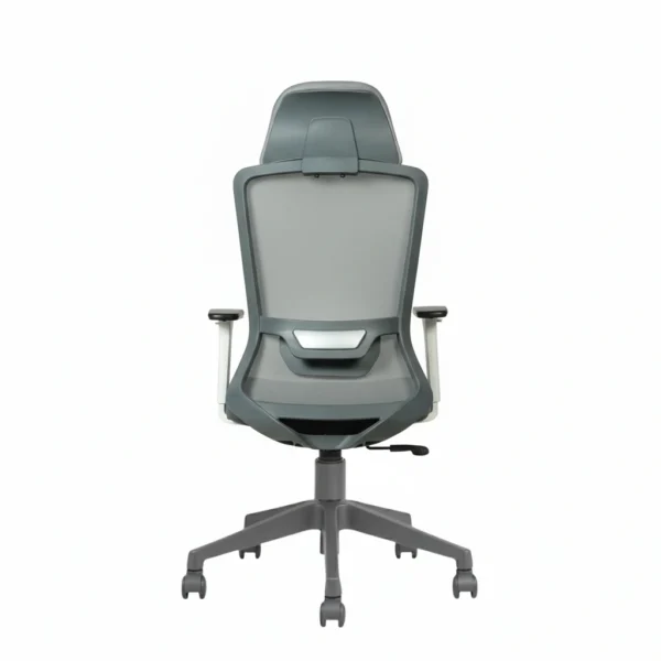 Trion Ergonomic Office Chair Grey with Nylon Base – Vassio