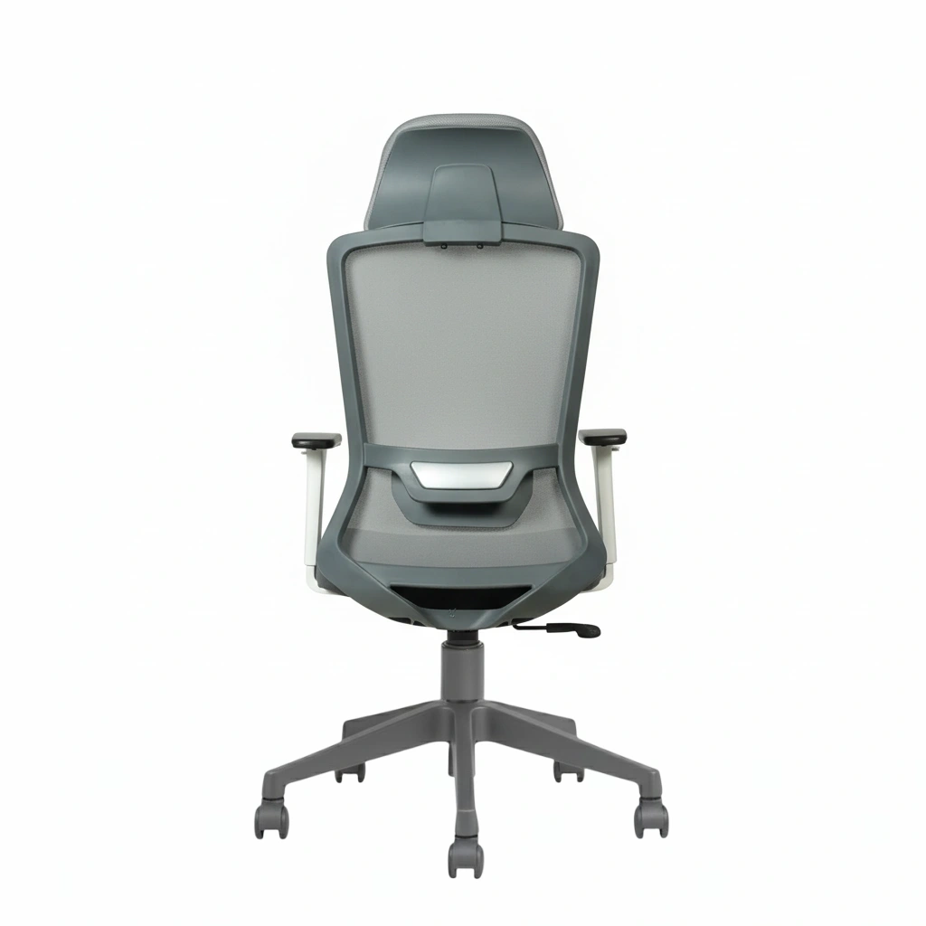 Trion HB Mesh Chair Grey 2 Trion Ergonomic Office Chair Grey with Nylon Base – Vassio