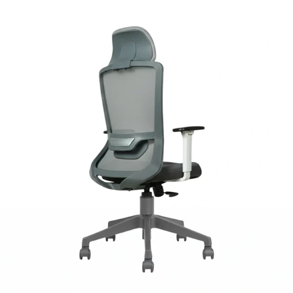 Trion Ergonomic Office Chair Grey with Nylon Base – Vassio