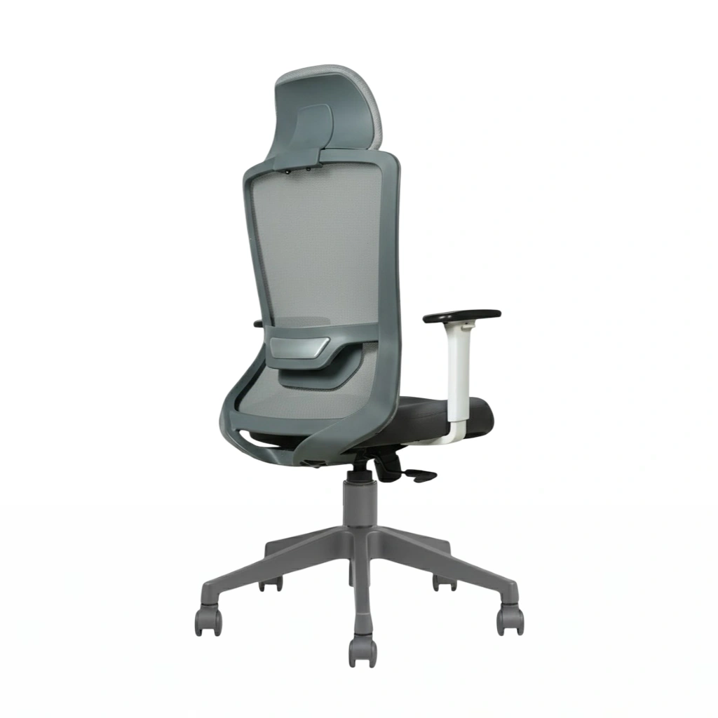 Trion HB Mesh Chair Grey 4 Trion Ergonomic Office Chair Grey with Nylon Base – Vassio