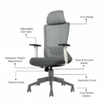 Trion Ergonomic Office Chair Grey with Nylon Base – Vassio