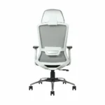 Trion White Office Chair High Back | Ergonomic Mesh | Seat Slider, 2D Arms & Heavy Chrome Base