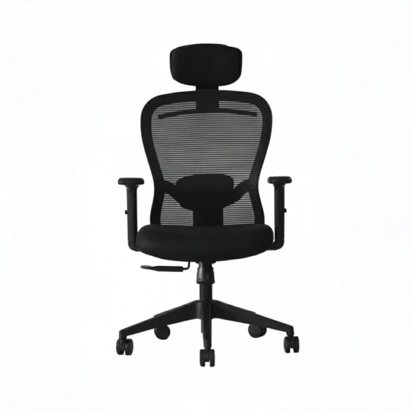 Velora High Back Net Chair Black | Ergonomic Mesh Office Chair | Seat Slider, 2D Arms & Nylon Base