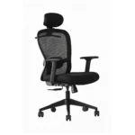 Velora High Back Net Chair Black | Ergonomic Mesh Office Chair | Seat Slider, 2D Arms & Nylon Base