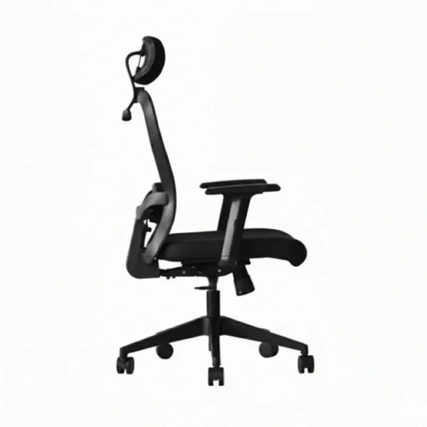 Velora High Back Net Chair Black | Ergonomic Mesh Office Chair | Seat Slider, 2D Arms & Nylon Base