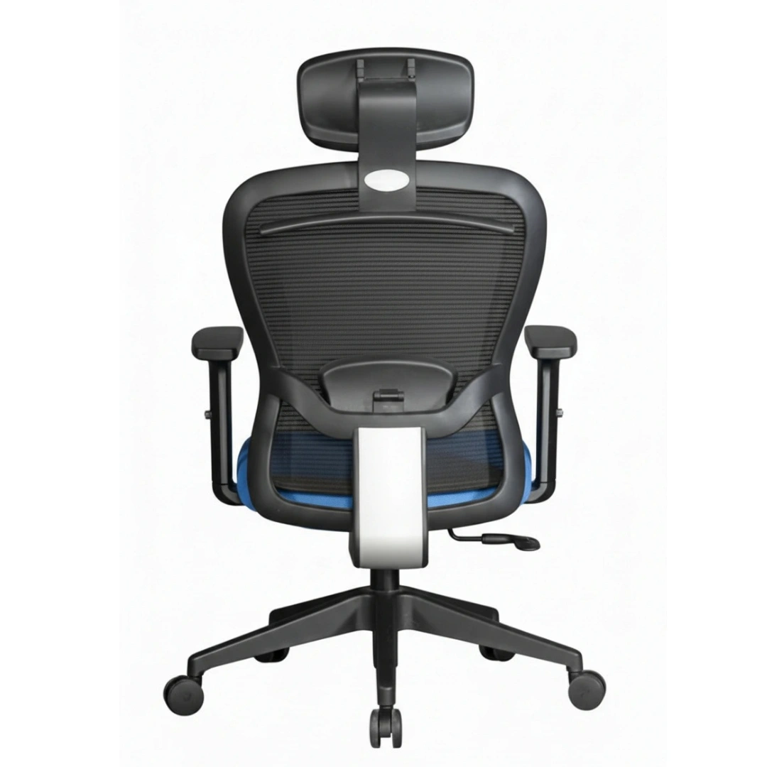 Velora High Back Blue 5 Velora Blue Executive Chair High Back | Ergonomic Mesh Office Chair | Seat Slider, 2D Arms & Nylon Base