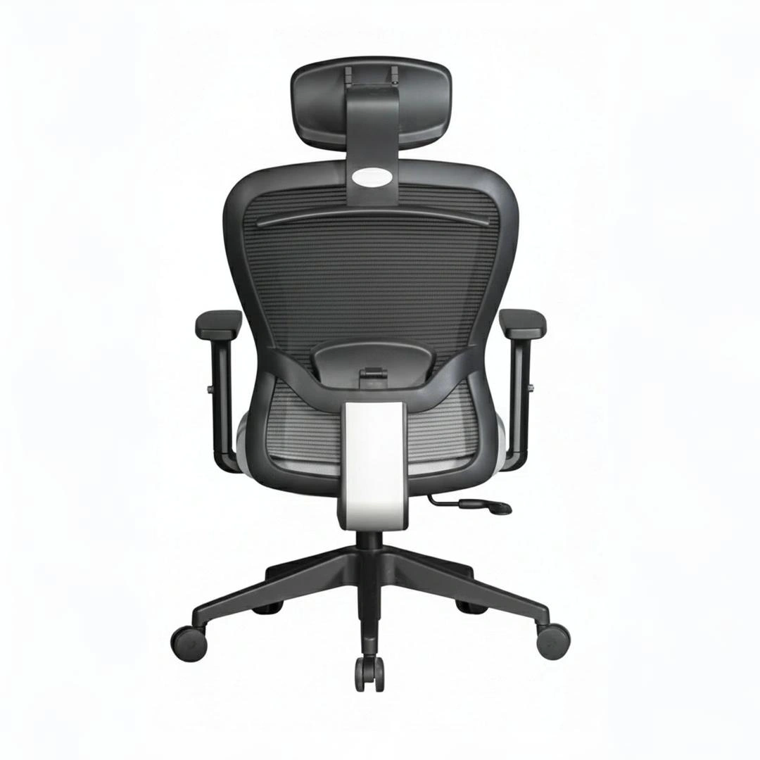 Velora High Back Grey 5 Velora Grey Office Chair High Back | Ergonomic Mesh Design | Seat Slider, 2D Arms & Nylon Base – Made in India (Copy)