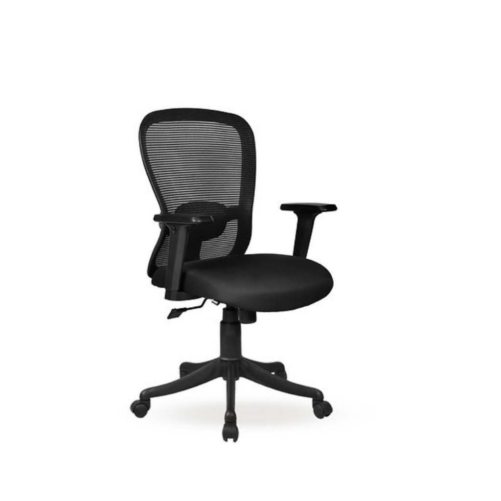 Velora Mid Back Black 2 Velora Medium Back Net Chair Black | Seat Slider Mechanism | Nylon Base